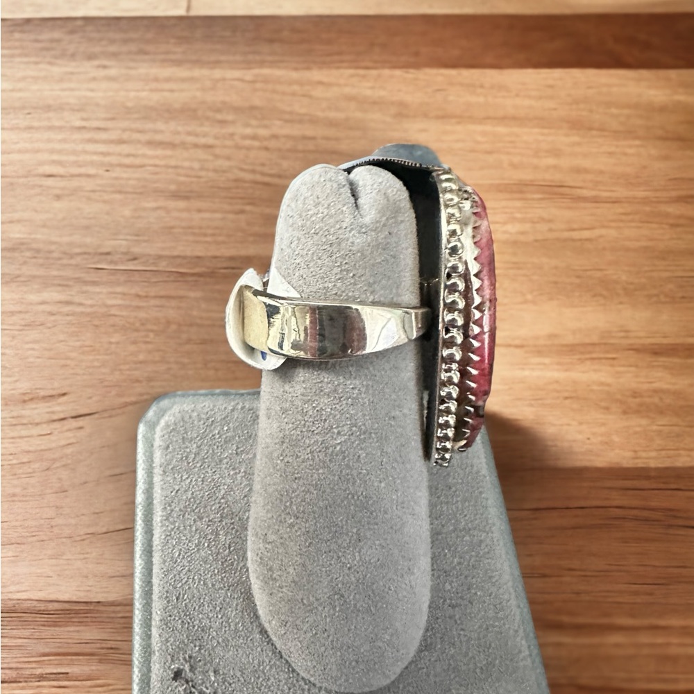 Rhodonite Solid Sterling Silver Ring - Picture 5 of 9
